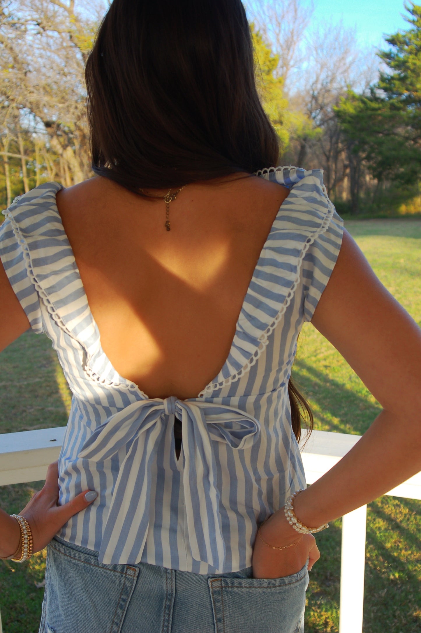 Simply Striped Tie Tank