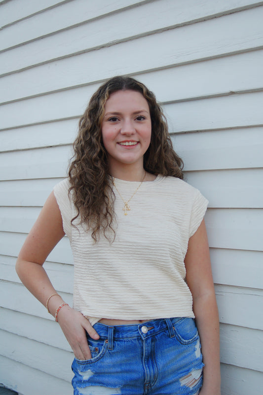 Beige Babe Textured Top