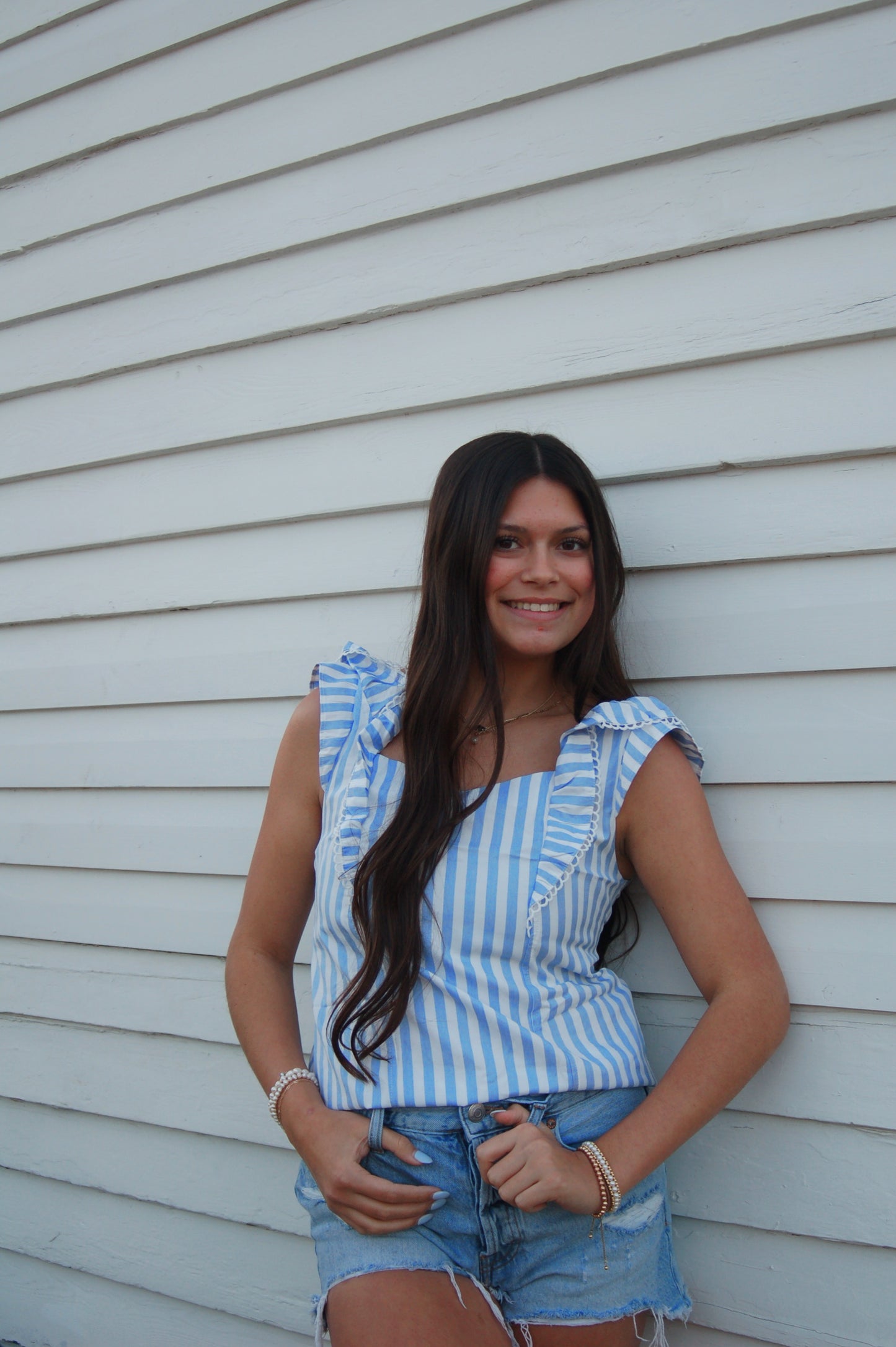 Simply Striped Tie Tank