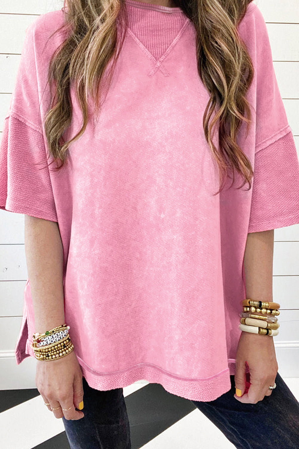 Strawberry Pink Oversized Tee